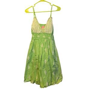 Her Style green tropical Y2K mini dress size medium